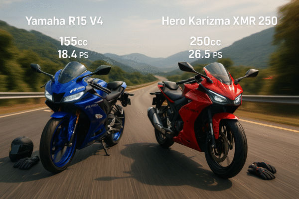 Yamaha R15 V4 और Hero Karizma XMR 250 की साइड बाय साइड तुलना