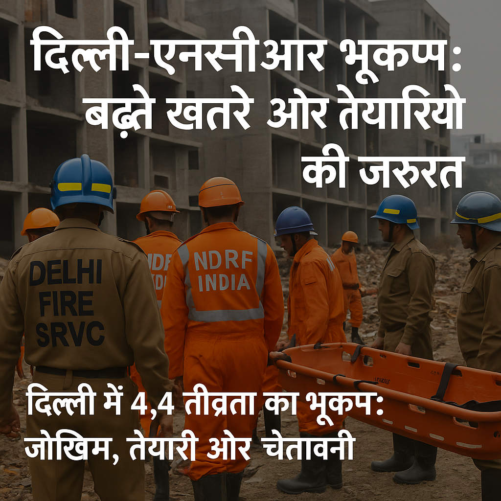 दिल्ली एनसीआर में भूकंप के बाद बचाव दल की तैयारी