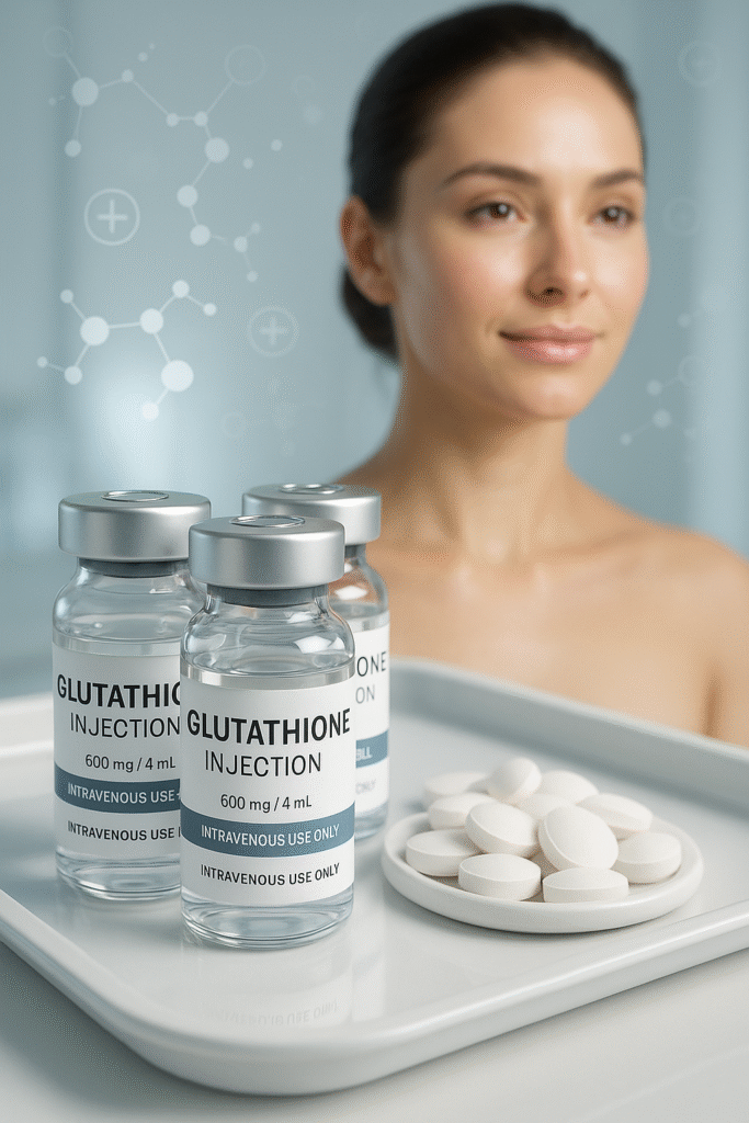Glutathione इंजेक्शन और टैबलेट्स का उपयोग
