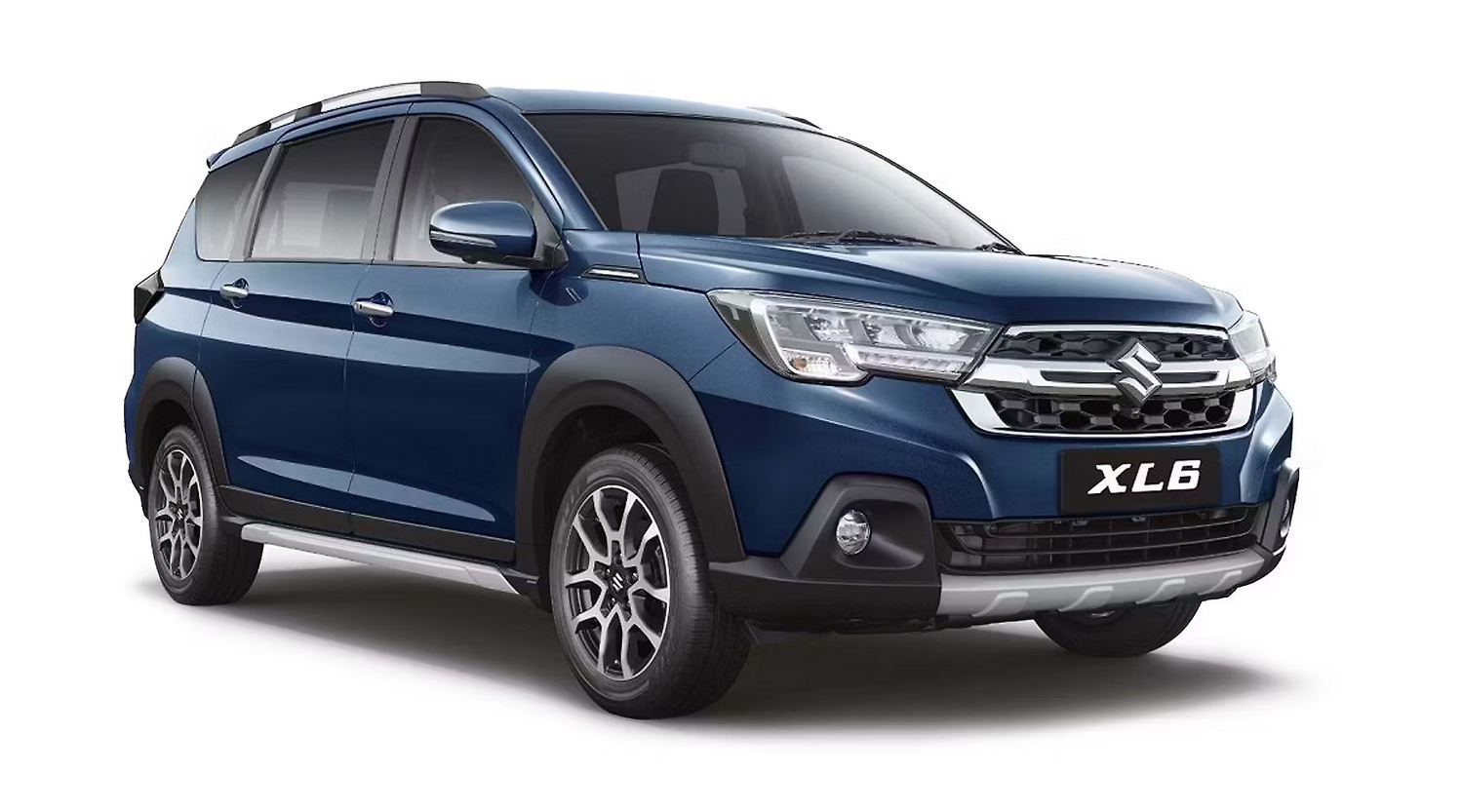 Maruti XL6 premium MPV exterior front view with LED headlamps