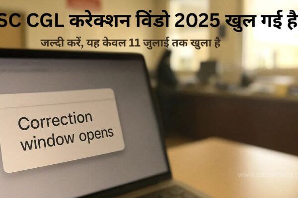 SSC CGL करेक्शन विंडो 2025 स्क्रीनशॉट