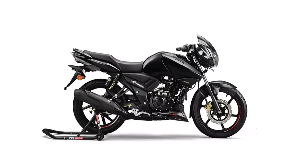 TVS Apache RTR 160 T Grey Colour Side Profile