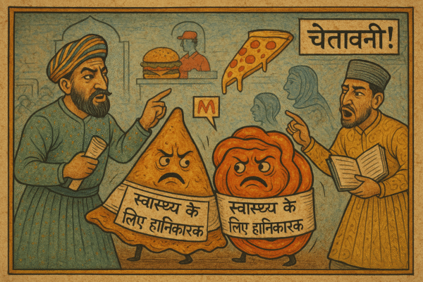 समोसा और जलेबी पर सिगरेट जैसी चेतावनी