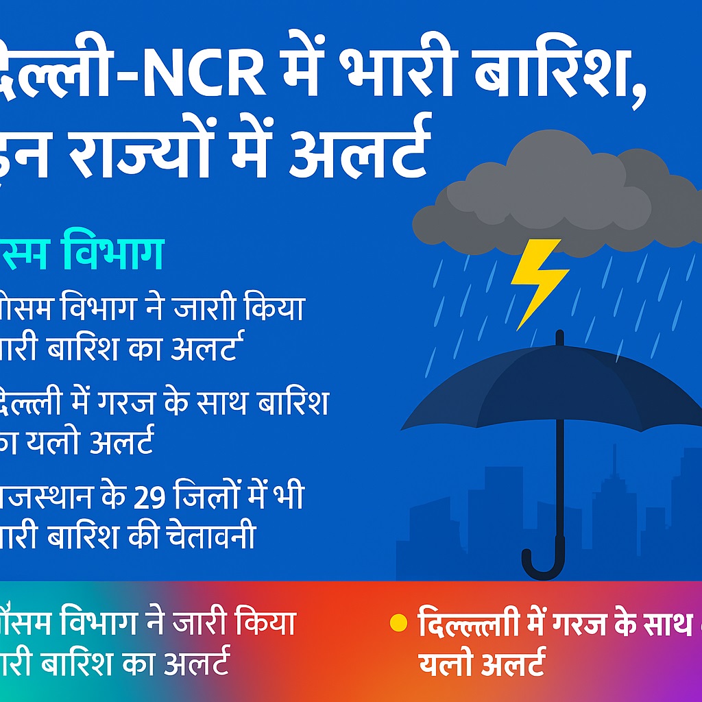 दिल्ली-NCR में बारिश और IMD अलर्ट