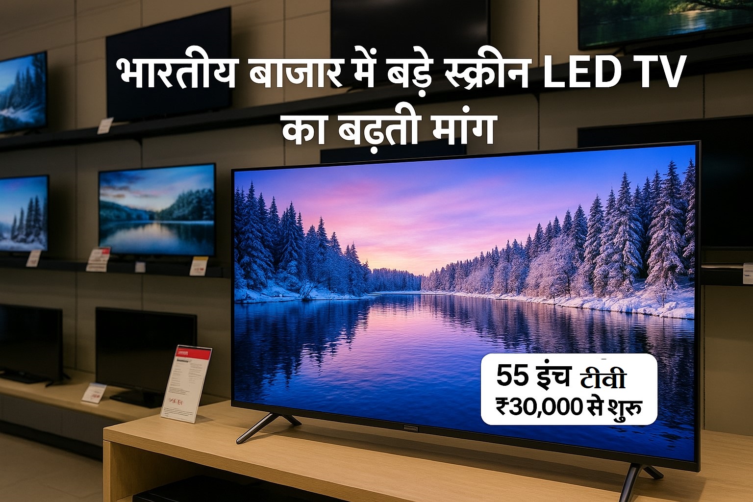 भारतीय बाजार में बड़े स्क्रीन LED TV की बढ़ती मांग