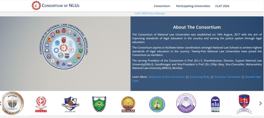 CLAT 2026 registration प्रारंभ – कानून प्रवेश परीक्षा आवेदन