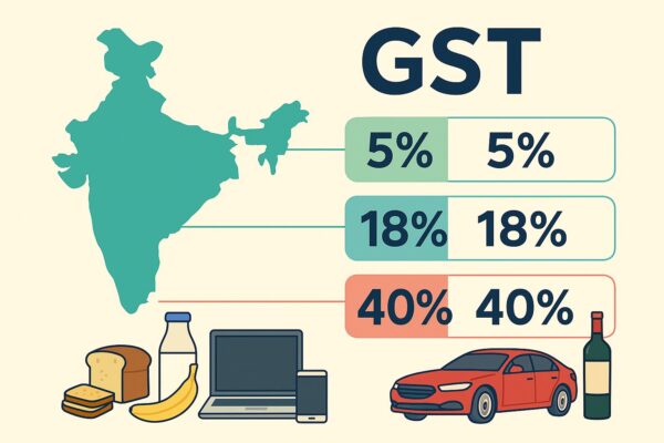 जीएसटी में बड़ा बदलाव, दो टैक्स स्लैब और लग्जरी पर 40% कर