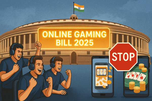 ऑनलाइन गेमिंग बिल 2025 ईस्पोर्ट्स मान्यता और मनी गेम्स बैन