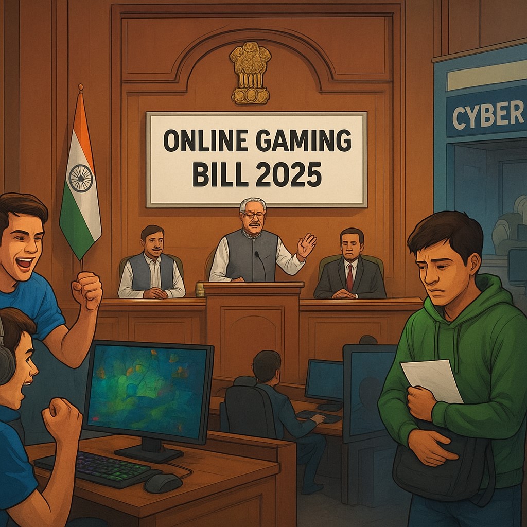ऑनलाइन गेमिंग बिल 2025: ईस्पोर्ट्स को मान्यता और मनी गेम्स पर रोक