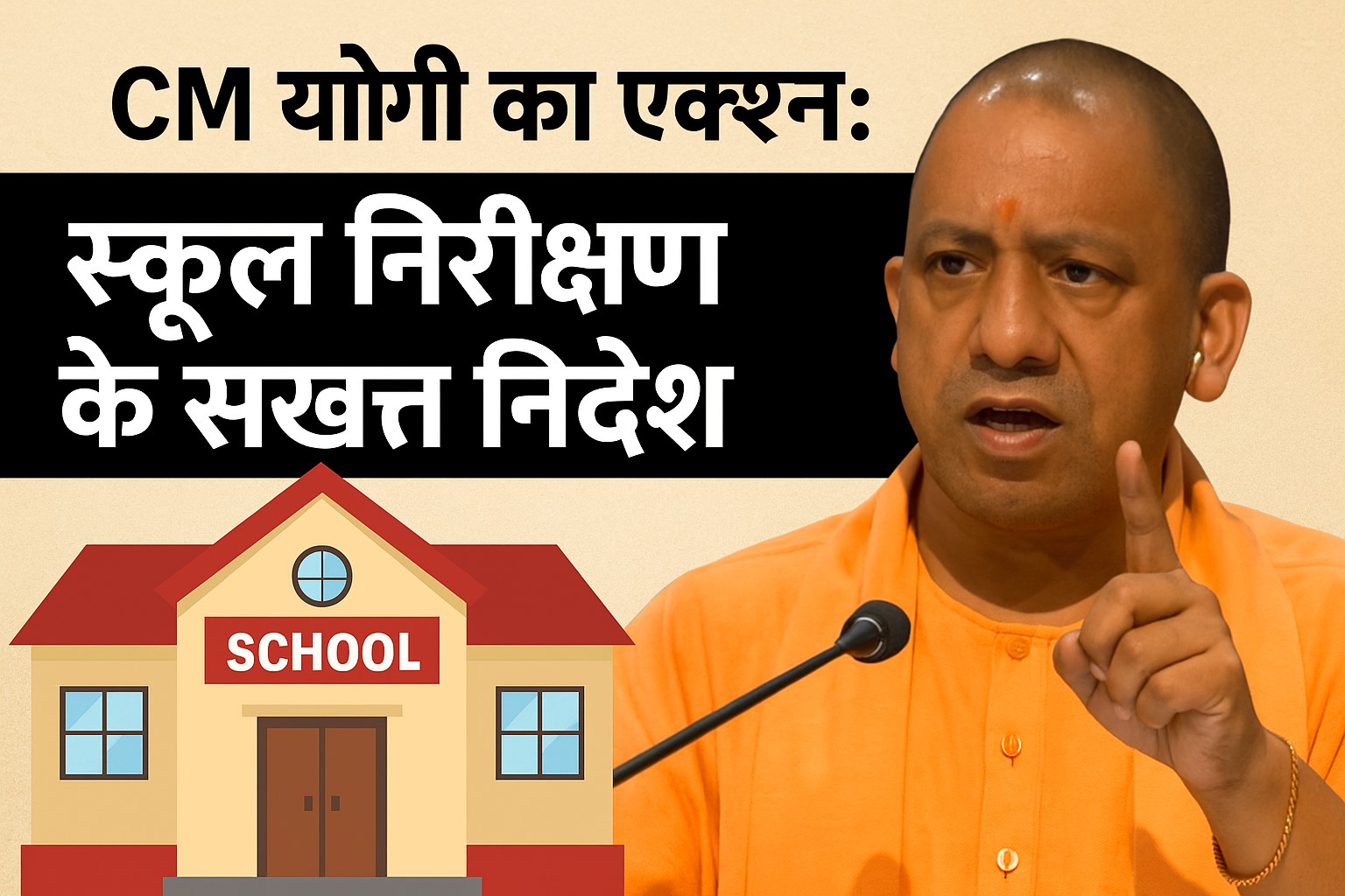 स्कूल निरीक्षण पर सीएम योगी का निर्देश
