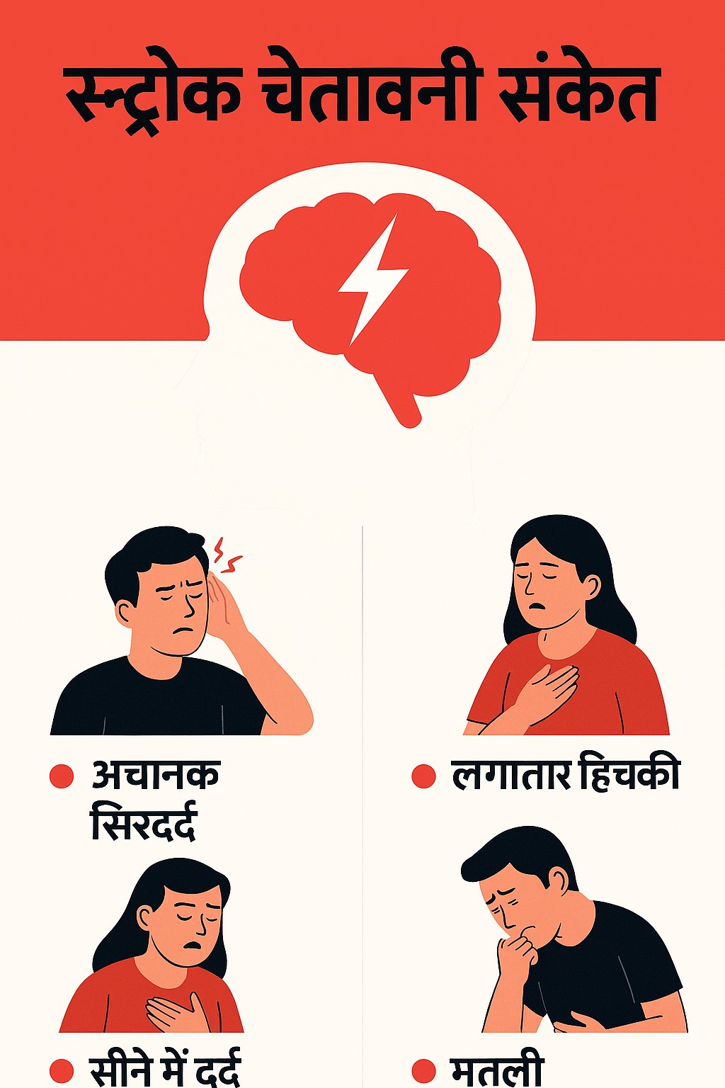 स्ट्रोक चेतावनी संकेत और शुरुआती लक्षण
