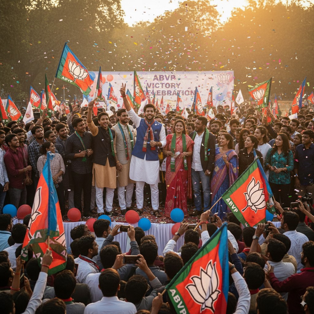 DUSU चुनाव 2025 में ABVP की जीत, आर्यन मान अध्यक्ष चुने गए