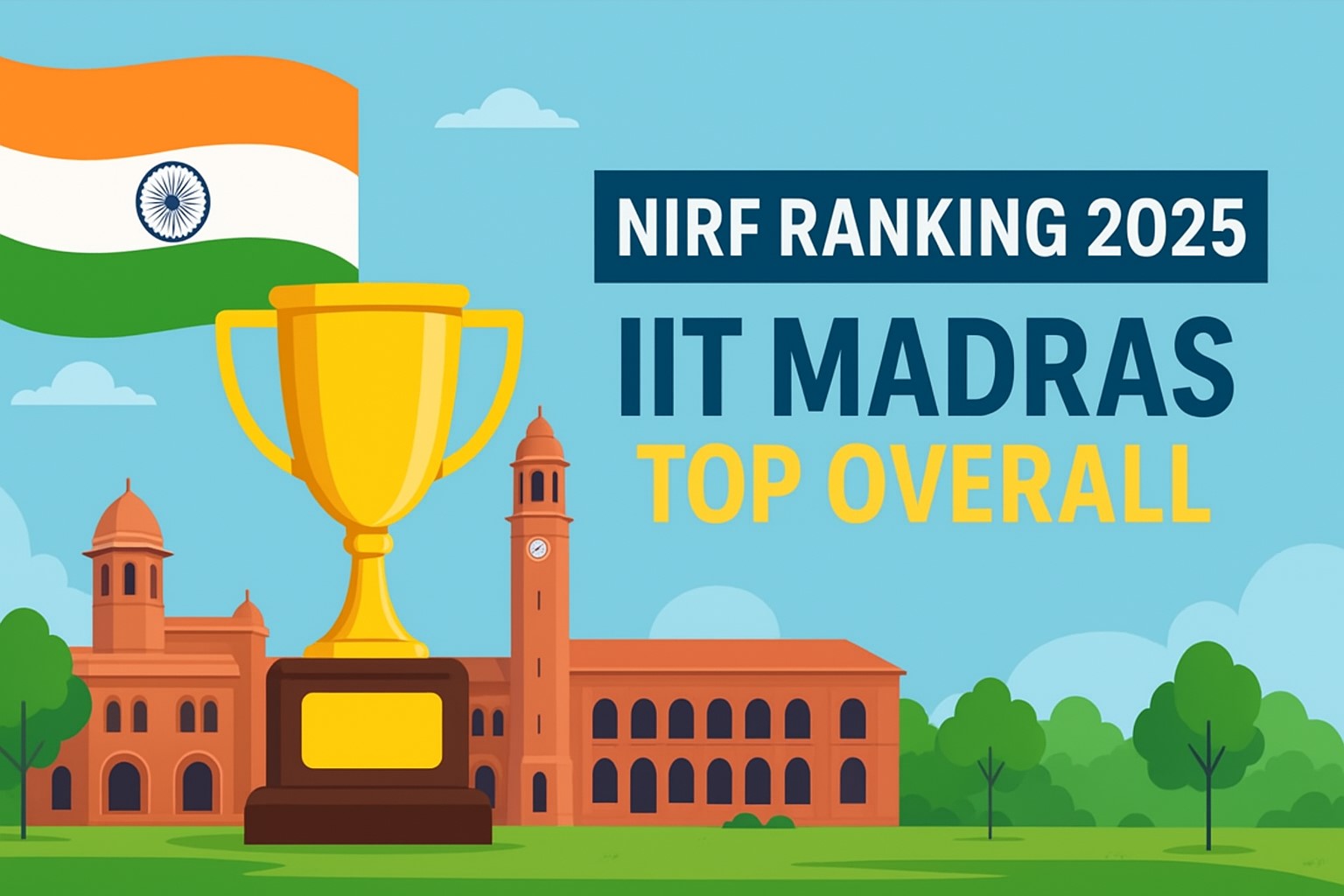 NIRF Ranking 2025 में IIT Madras सातवीं बार शीर्ष पर
