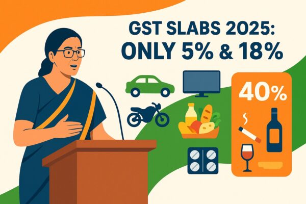 GST स्लैब रिफॉर्म 2025 – 5% और 18% टैक्स दरें