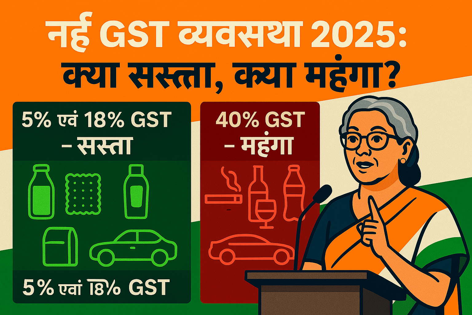 नई GST व्यवस्था 2025 में कौन से सामान होंगे सस्ते और महंगे