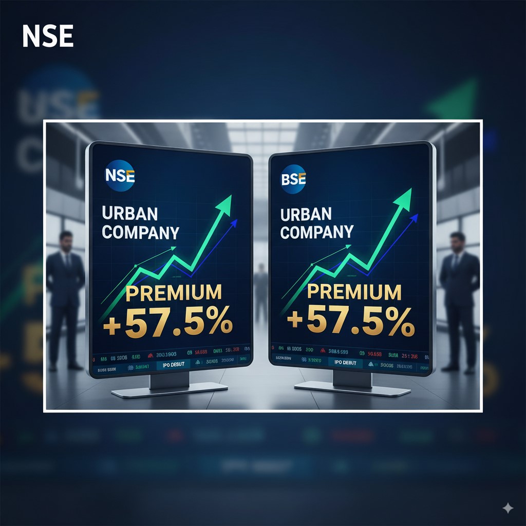 Urban Company IPO listing at 57.5% premium on NSE and BSE
