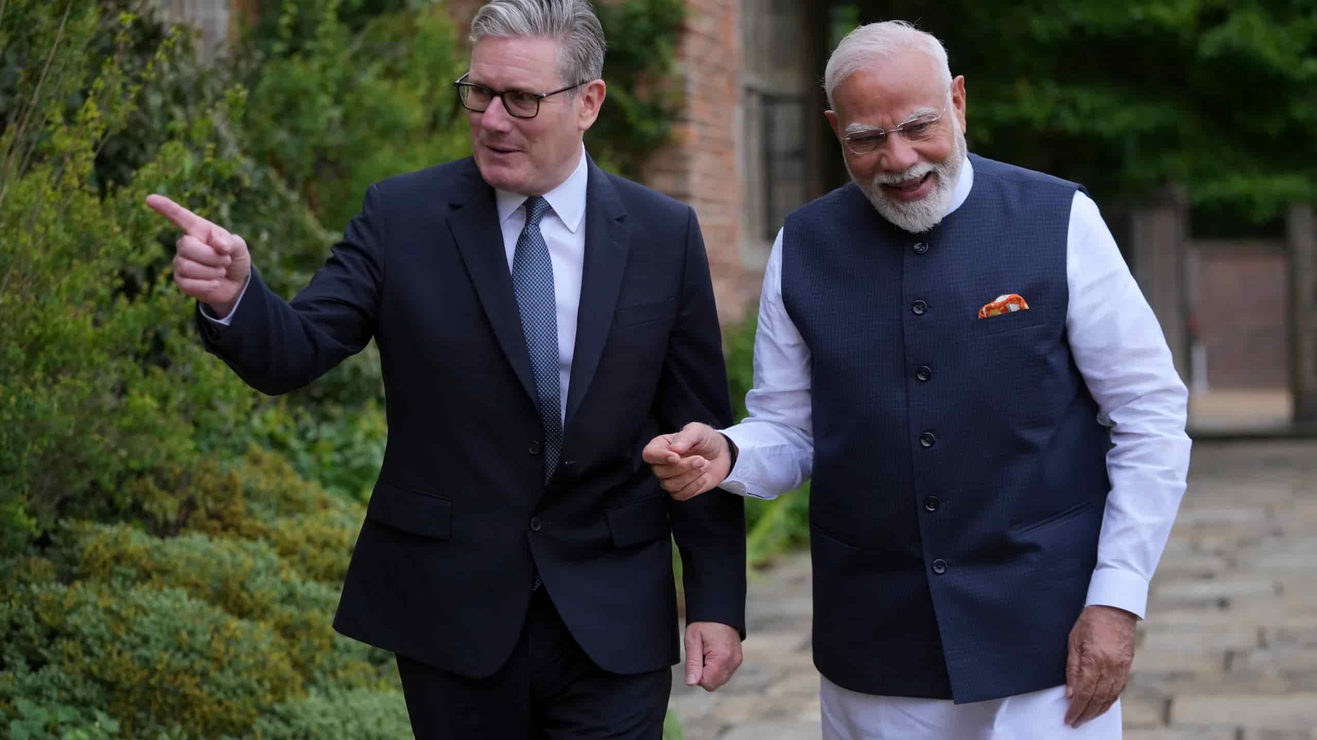 भारत-यूके साझेदारी के तहत पीएम मोदी और कीयर स्टार्मर की मुलाकात