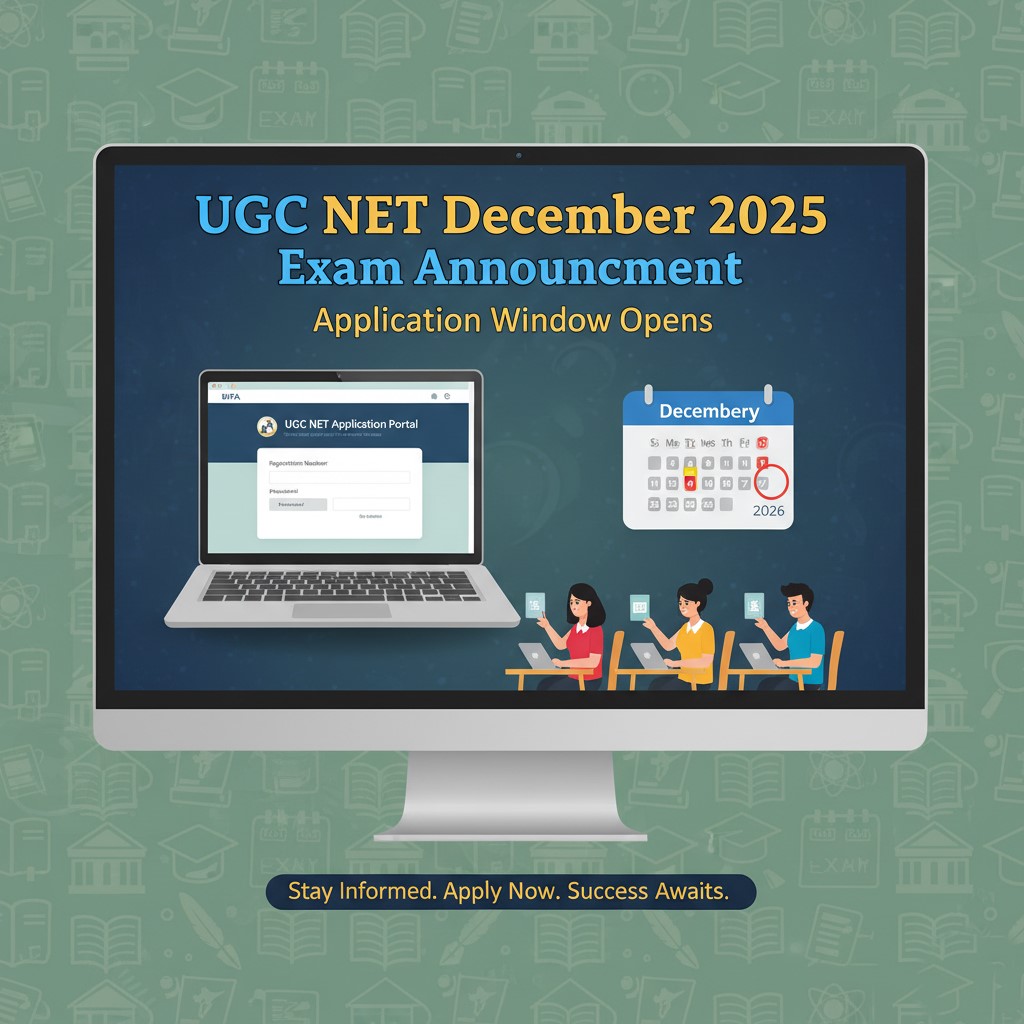 UGC NET December 2025 Exam ऑनलाइन आवेदन प्रक्रिया और परीक्षा तिथि