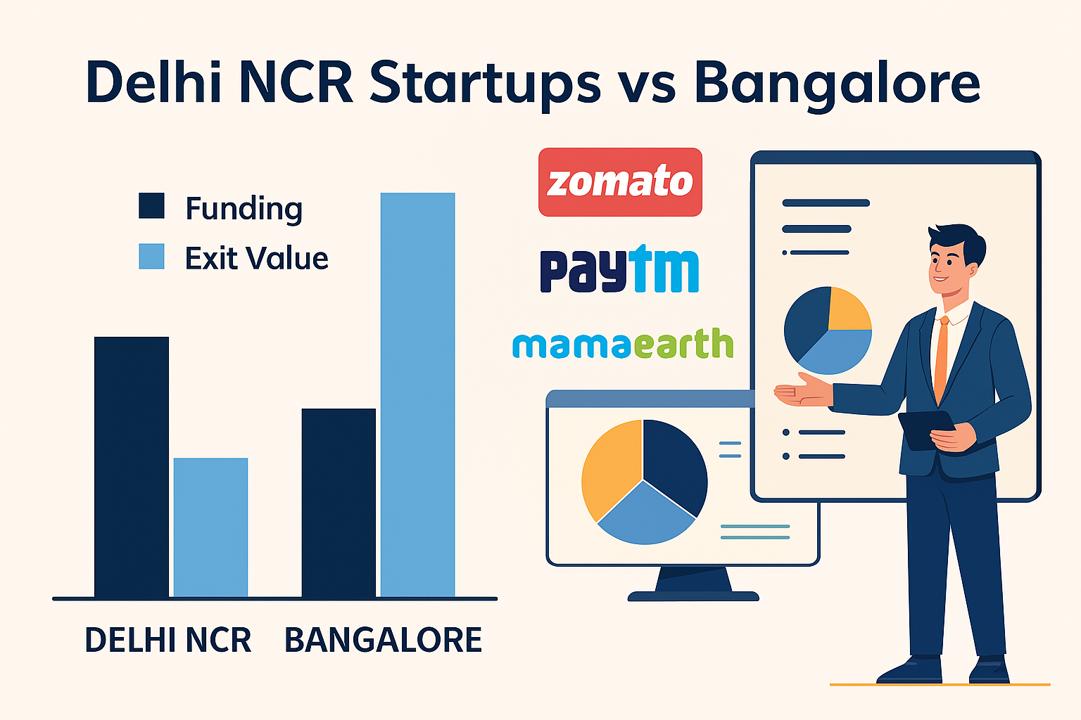 Delhi NCR startups vs Bangalore startups exits analysis