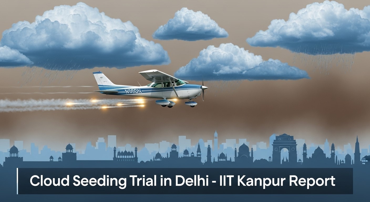 दिल्ली क्लाउड सीडिंग ट्रायल असफल: IIT कानपुर निदेशक की रिपोर्ट