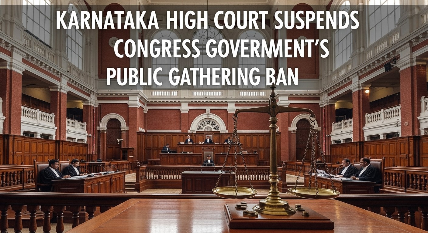 कर्नाटक हाईकोर्ट ने कांग्रेस सरकार के सभा प्रतिबंध आदेश पर लगाई रोक