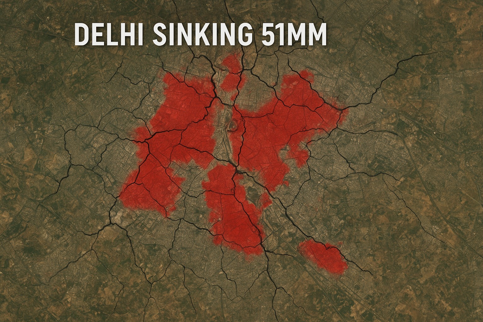 दिल्ली की जमीन हर साल 51 मिमी धंसने की चिंताजनक दर