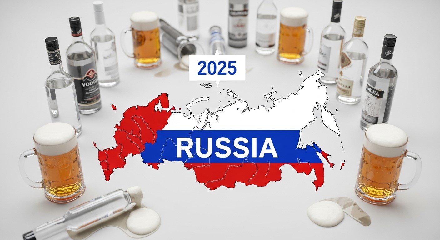 रूस ने 2025 में प्रति व्यक्ति 16.8 लीटर शराब सेवन के साथ शीर्ष स्थान बरकरार रखा