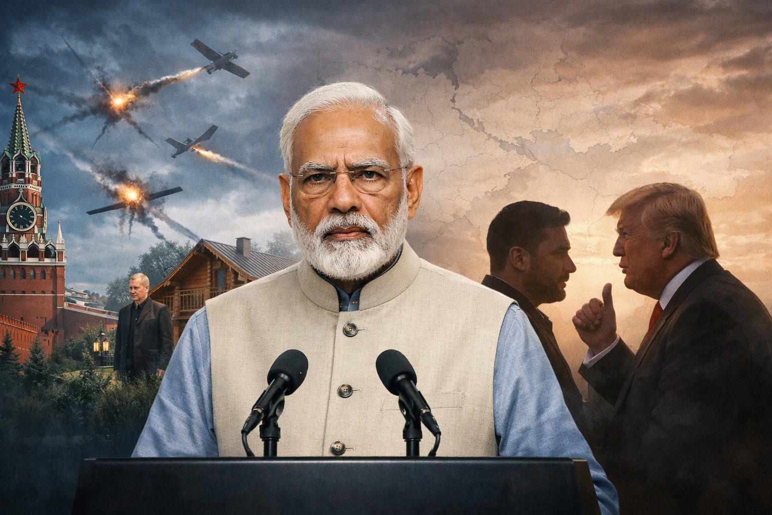 पुतिन आवास पर यूक्रेन हमले के दावे पर पीएम मोदी की गहरी चिंता