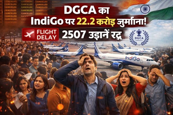 DGCA ने IndiGo पर लगाया 22.2 करोड़ का जुर्माना