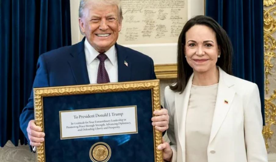 मारिया मचाडो ट्रंप नोबेल शांति पुरस्कार मेडल वेनेजुएला फाउंडेशन स्पष्टीकरण ​