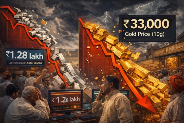 31 जनवरी 2026: सर्राफा बाजार क्रैश से चांदी ₹1.28 लाख और सोना ₹33,000 सस्ता