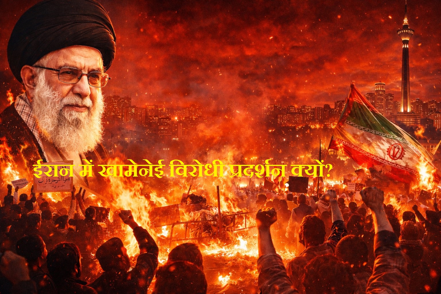 ईरान में खामेनेई विरोधी प्रदर्शन, आगजनी और झड़पें