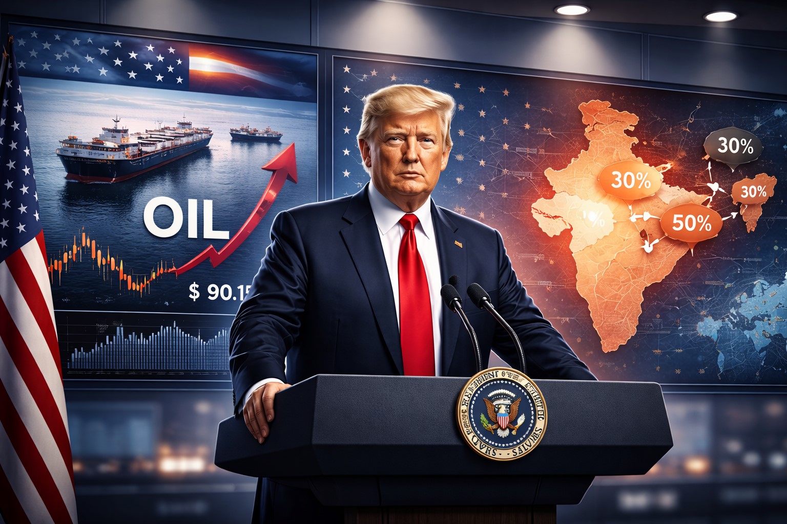 ट्रंप की रूस तेल मुद्दे पर भारत पर टैरिफ चेतावनी