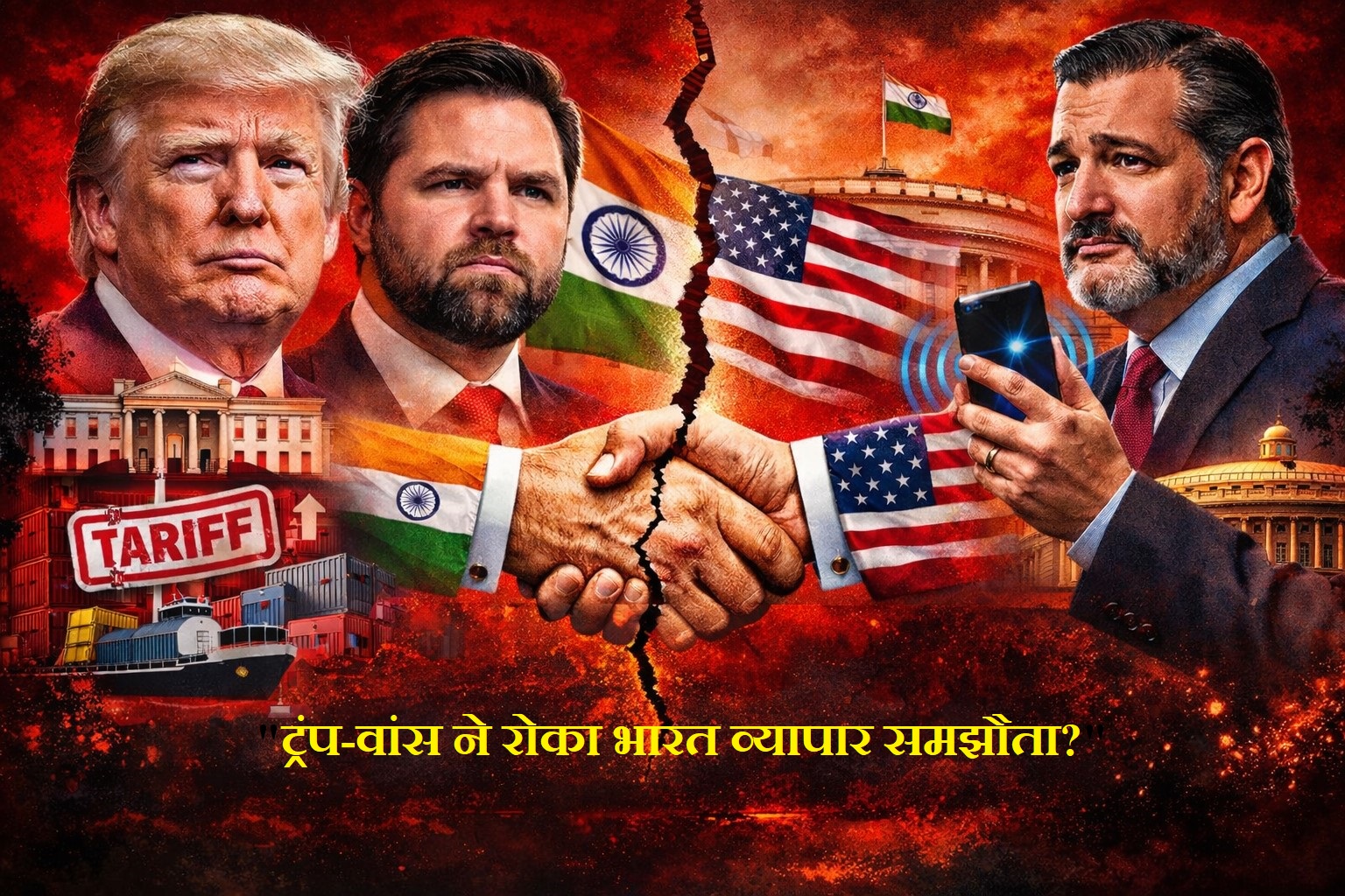 ट्रंप वांस भारत अमेरिका व्यापार समझौता रोका सीनेटर टेड क्रूज लीक ऑडियो