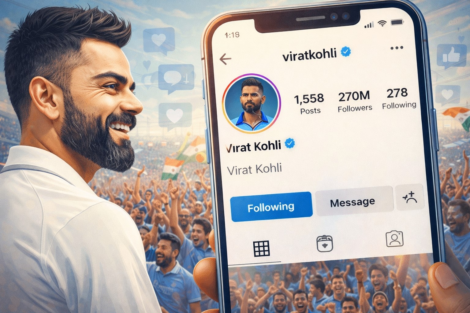 विराट कोहली का Instagram अकाउंट वापसी पर फैंस का रिएक्शन