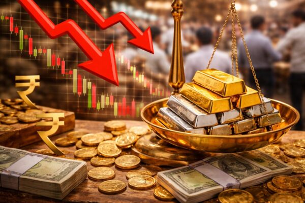 सोना चांदी भाव आज: चांदी में ₹25,000 की कमी, सोना ₹1800 सस्ता