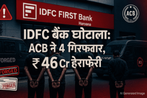 IDFC बैंक घोटाला में ACB गिरफ्तारी, हरियाणा पुलिस
