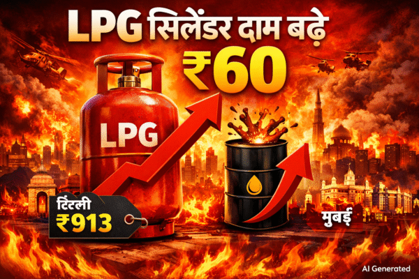 मध्य पूर्व संघर्ष के बीच LPG सिलेंडर दाम में ₹60 की बढ़ोतरी,