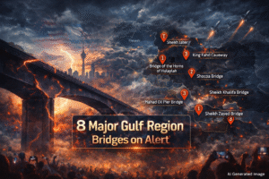 ईरान ने जारी की गल्फ देशों के 8 पुलों की हिट-लिस्ट, बी1 पुल ध्वस्त