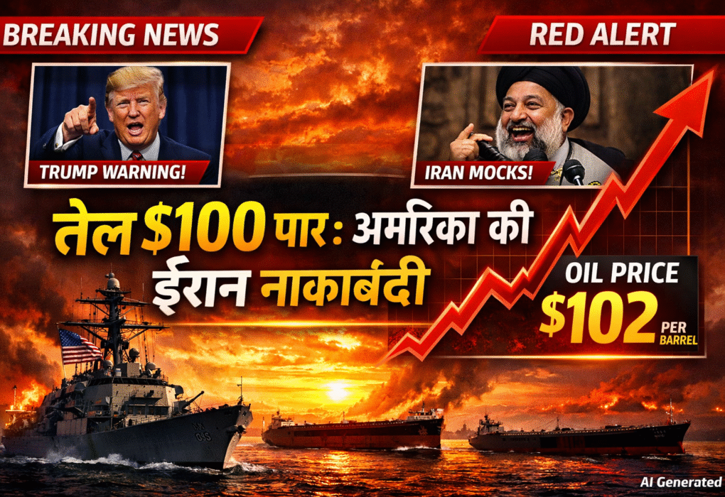 तेल $100 पार अमेरिका की ईरान नाकाबंदी